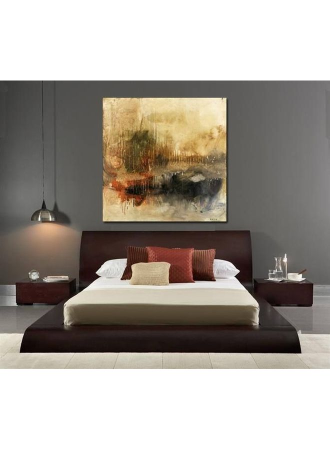 Fast Print Abstract Design Framed Vinyl Tableau Multicolor 180x180cm 