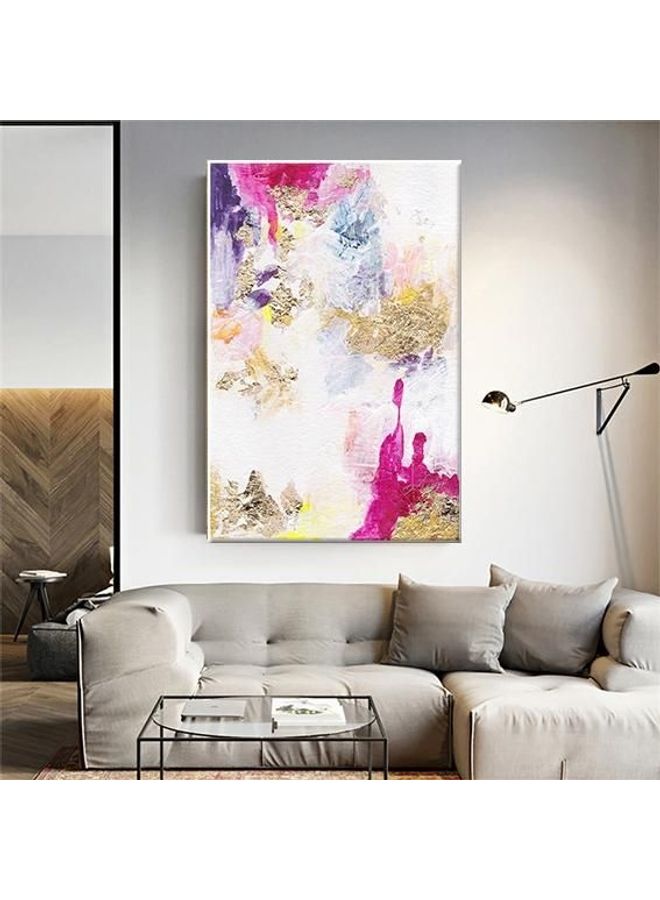 Fast Print Abstract Design Framed Vinyl Tableau Multicolor 50x75cm 
