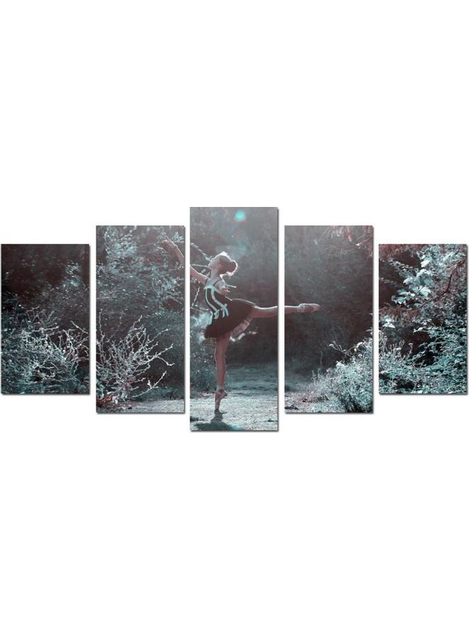 فاست برينت طقم تابلوه مصنوع من الفينيل بتصميم أشخاص من 5 قطع متعدد الألوان 150x80سم