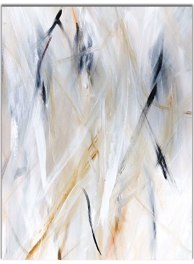 Fast Print Abstract Design Framed Vinyl Tableau Multicolor 80x70cm 