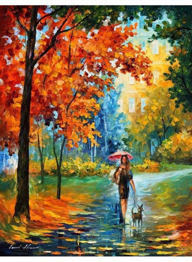 Fast Print Landscape & Nature Design Framed Vinyl Tableau Multicolor 40x80cm