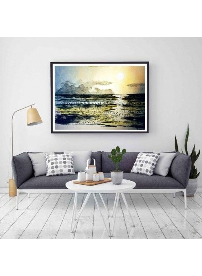 Fast Print Modern Design Framed Vinyl Tableau Multicolor 60x60cm 