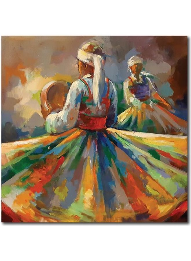 People Design Framed Vinyl Tableau Multicolor 80x150cm