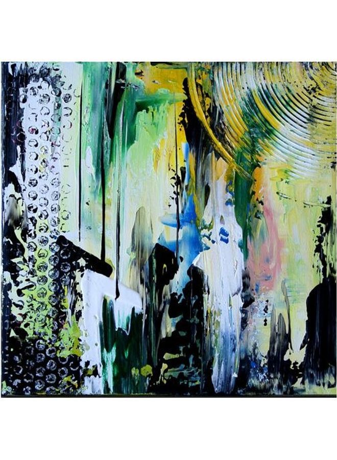 Fast Print Abstract Design Framed Vinyl Tableau Multicolor 180x180cm 