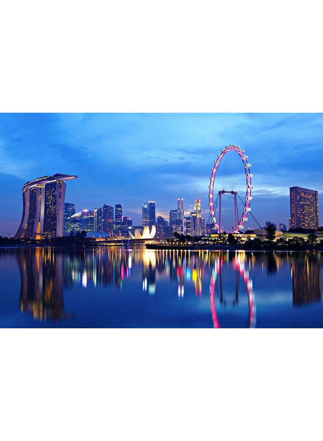 Fast Print Places Design Framed Vinyl Tableau Multicolor 94x185cm