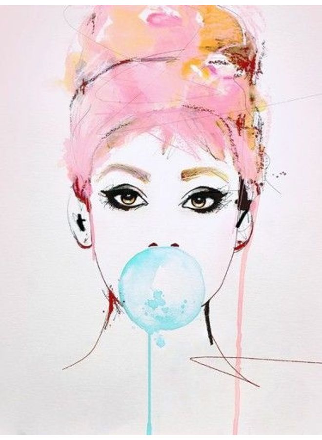 Fast Print Characters Design Framed Vinyl Tableau Multicolor 50x90cm