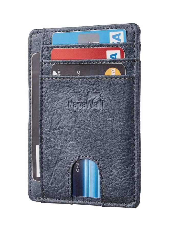 NapaWalli - RFID Blocking Minimalist Front Pocket Wallet Black - Image 1