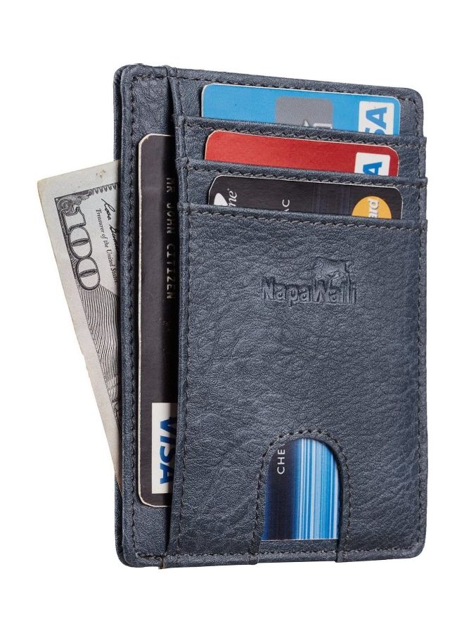 NapaWalli - RFID Blocking Minimalist Front Pocket Wallet Black - Image 1