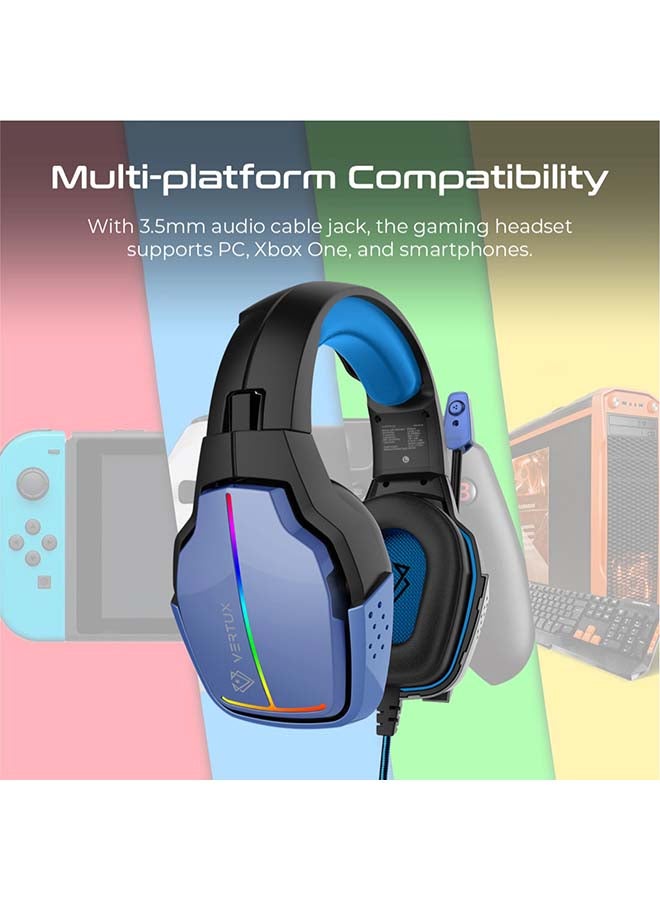 فيرتوكس سماعة رأس هافانا لتجربة صوتية عالية الوضوح وغامرة للألعاب لجهاز الألعاب بلايستيشن 4 و 5 وإكس بوكس ون وإكس بوكس سيريس ونينتندو سويتش وأجهزة الكومبيوتر- سلكي - Image 2