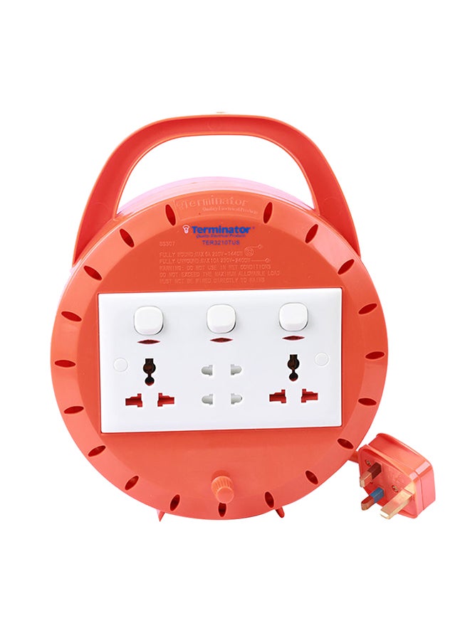 Terminator 4 Way Extension Reel Orange 10meter 