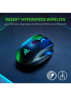 RAZER Razer Naga V2 Pro Wireless Gaming Mouse - Interchangeable Side Plate w/ 2, 6, 12 Button Configurations, Focus+ 20K DPI Optical Sensor, Fastest Gaming Mouse Switch, Chroma RGB Lighting - Black  - Image 2