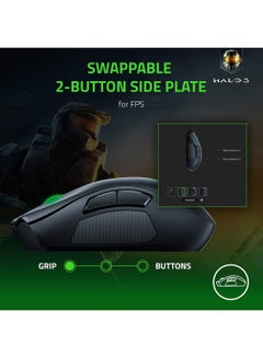 RAZER Razer Naga V2 Pro Wireless Gaming Mouse - Interchangeable Side Plate w/ 2, 6, 12 Button Configurations, Focus+ 20K DPI Optical Sensor, Fastest Gaming Mouse Switch, Chroma RGB Lighting - Black  - Image 5