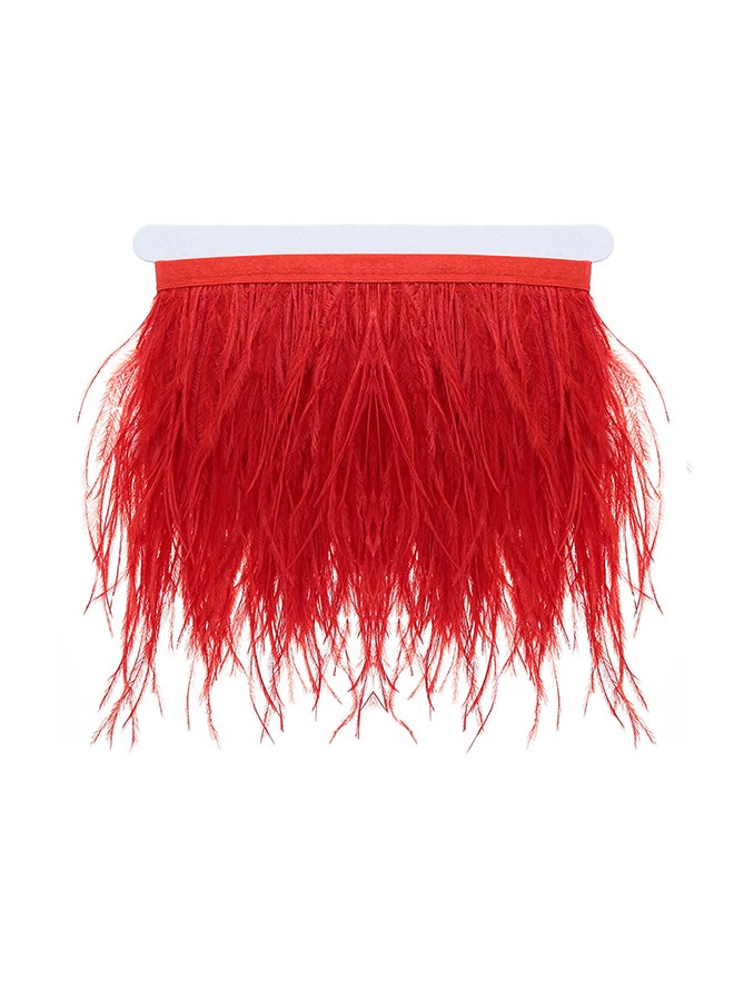 Natural And Soft Fringe Trims Ribbons Red