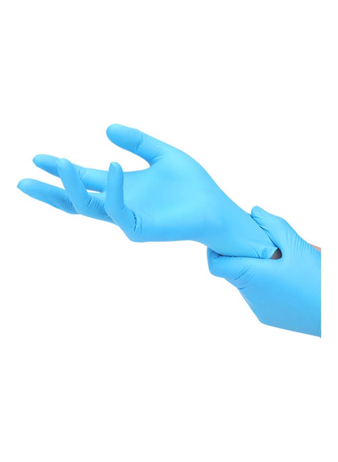 9inch Disposable PVC Gloves for Medical Inspection Experiment Dishwashing Work Garden light blue 10*10*10cm - Image 3