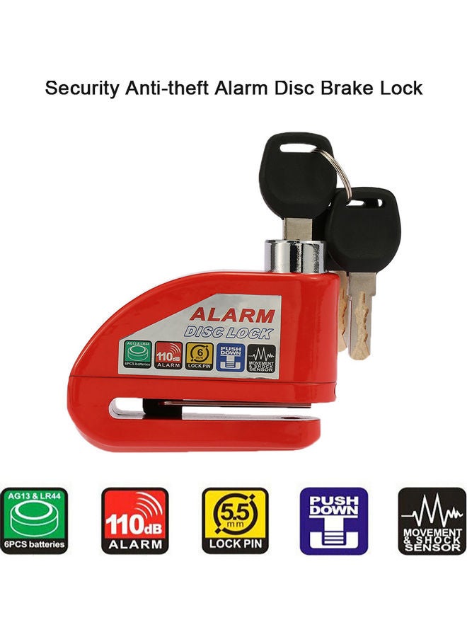Generic Disc Brake Lock Security Alarm Lock  - Image 2