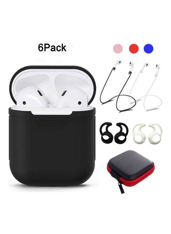 6-Piece Protective Case Cover For Apple AirPods Set Pink - Image 4