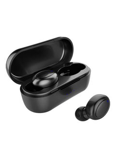 V2 Wireless Bluetooth Headset Mini Waterproof Design Touch Control TWS Earphone Stereo Earbuds for Sport/Vehicle Black