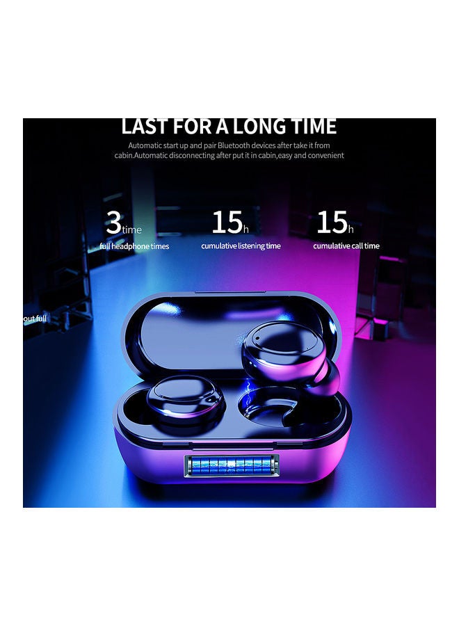 Generic - V2 Wireless Bluetooth Headset Mini Waterproof Design Touch Control TWS Earphone Stereo Earbuds for Sport/Vehicle Black - Image 1
