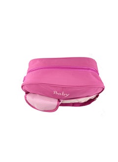 Kidle Nylon Fabric One Shoulder Multi-Functional Large Capacity Mommy Diaper Bag - Pink  - Image 4