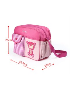 Kidle Nylon Fabric One Shoulder Multi-Functional Large Capacity Mommy Diaper Bag - Pink  - Image 2