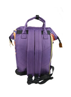 Large Capacity Printed Mommy Diaper Bag, Cushioned, Adjustable, 18-24M - Purple - v1604307293/N41663364A_2