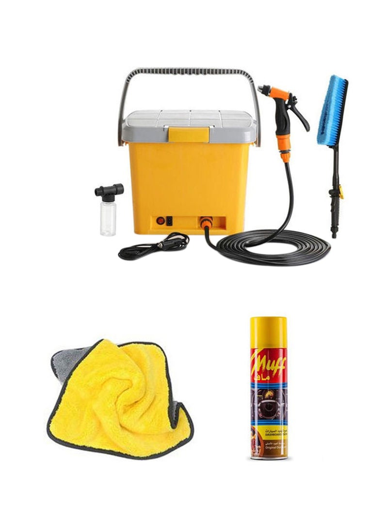 Portable High Pressure Car Washer With Microfiber Towel And Dashboard Polish - Image 1