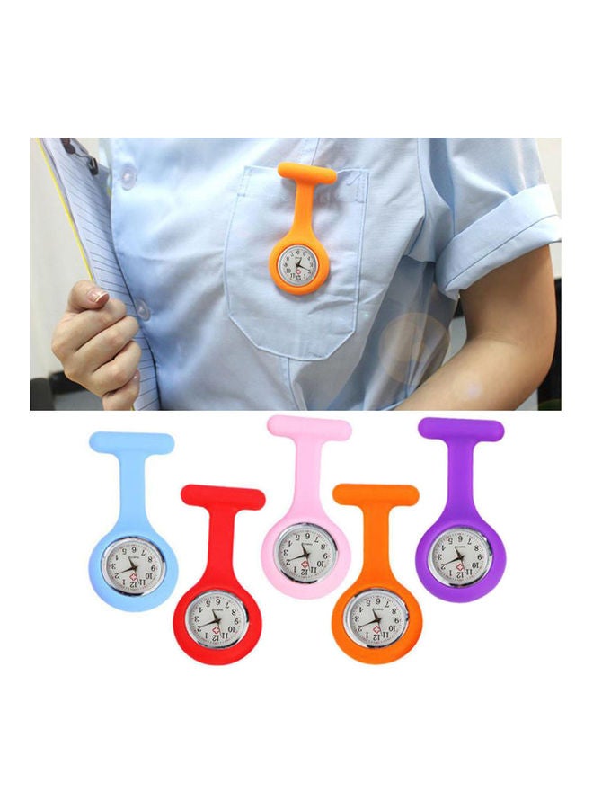 Fashion Colourfull Silicone Medical Nurse Watches Brooch Pocket Dial Watches - Image 3