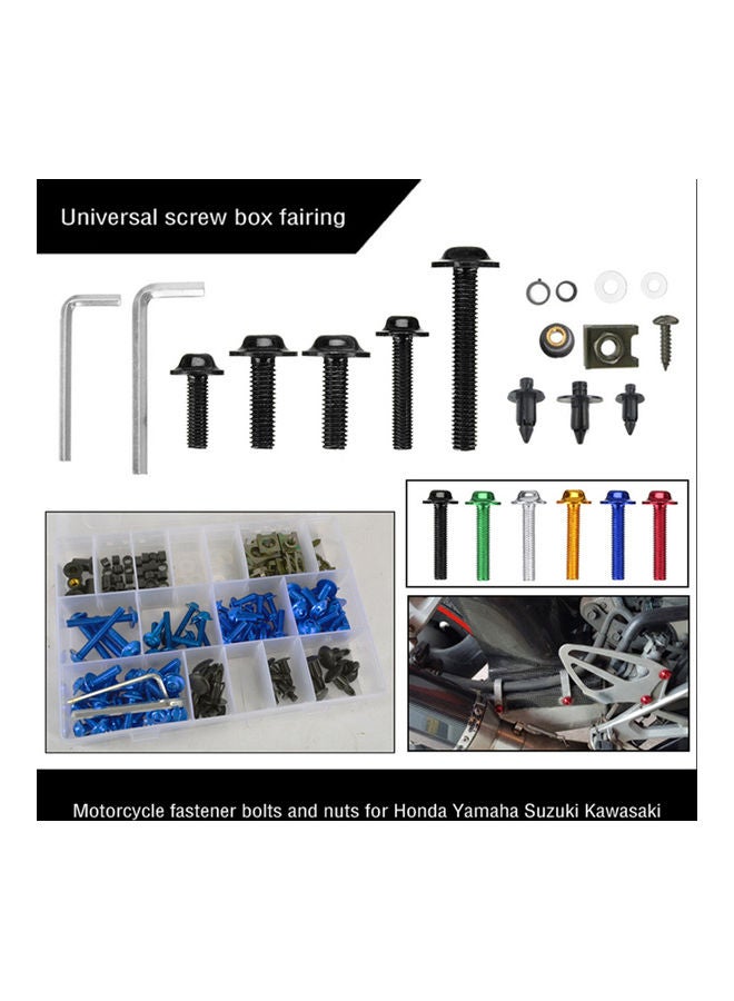 Generic - Complete Motorcycle Fairing Bolts Screws Bodywork Kit 194pcs Fasterners Kit Set - Image 1