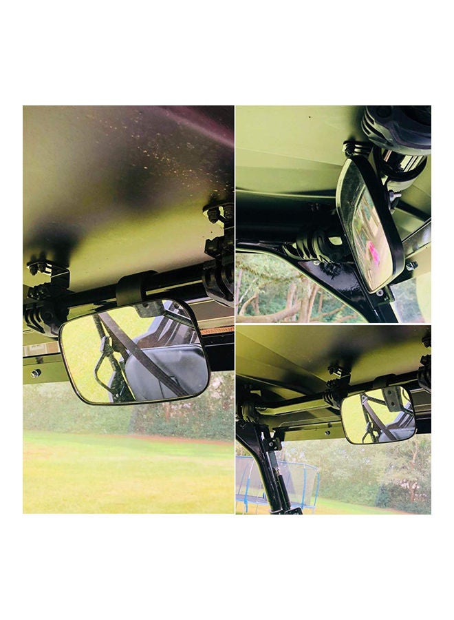 Rear View Mirror Offroad Rear View Side Mirror 1.5" 1.75" 2" Universal for UTV High Impact Shatter-Proof Tempered Glass - Image 3