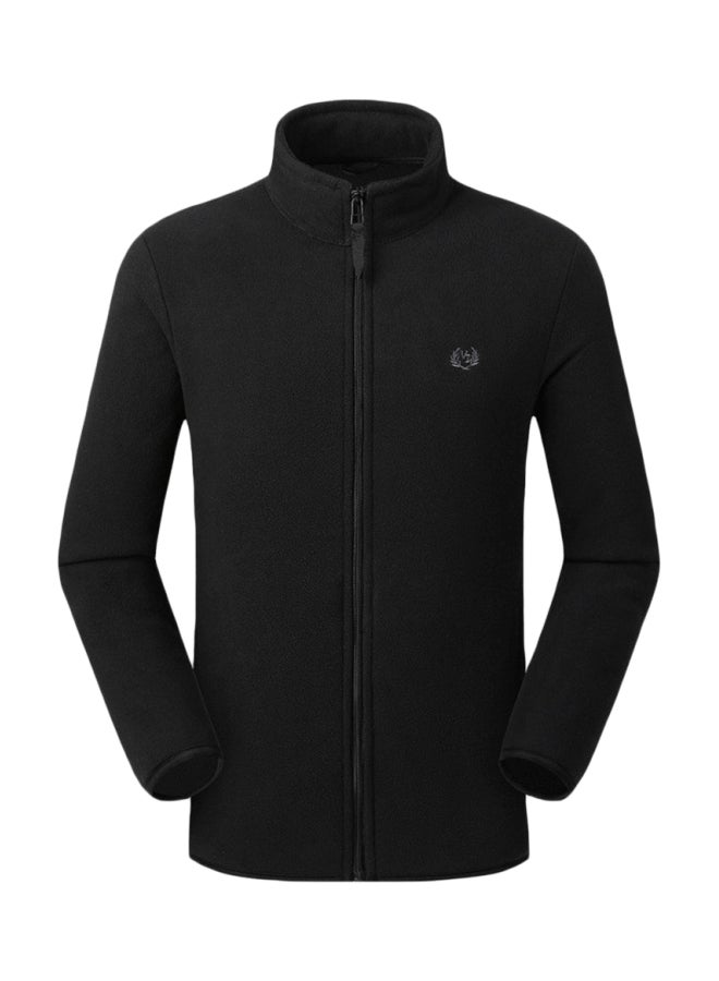 Men's coat Fleece Jacket long sleeve coat 2020 men's wear black  - Image 1