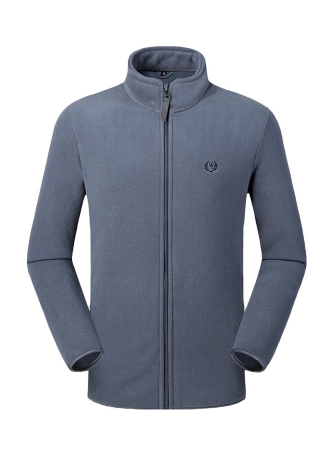 Men's coat Fleece Jacket long sleeve coat 2020 men's wear grey  - Image 1