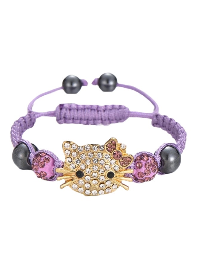 Miracle Empire Bracelet for girls birthday gift purple   kitty rope purple 