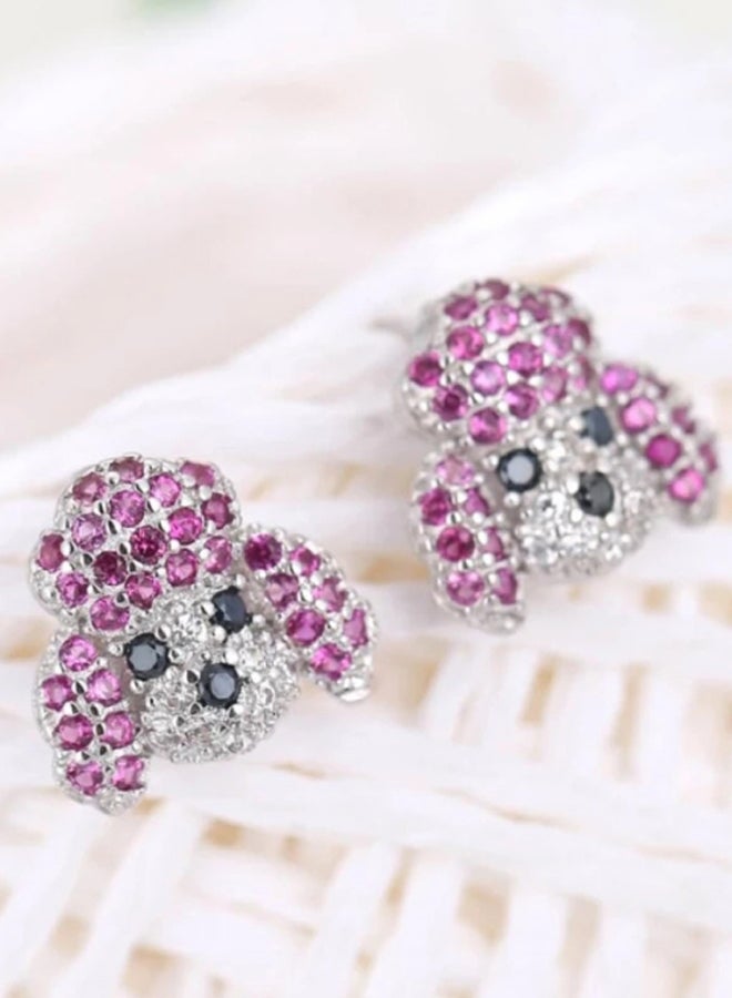 Puppy Dog Earrings pink  - Image 3