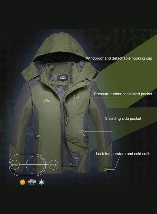 Fashion sportswear Thin outdoor Jackets Army green (Size L) Green - Image 2