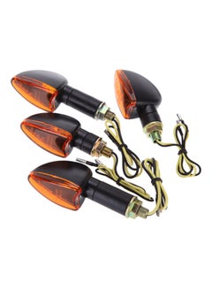 4 Pieces Of 12V Motorcycle Bike  Bulb Amber Front And Back Turn Signal Indicator Light