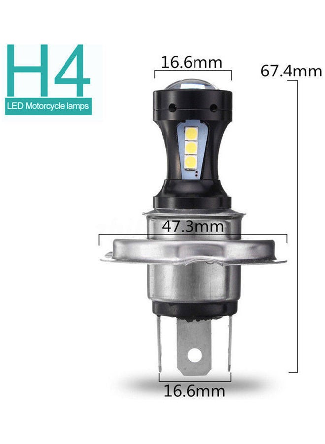 مصباح أمامي H4 3030 LED عالي الإضاءة للدراجات النارية، بدرجة حرارة لونية 6500 كلفن، وجهد يتراوح بين 12-24 فولت - Image 5