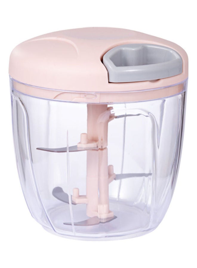 SAPU Multifunctional Hand-Held Vegetable Cutter Pink/Clear  - Image 1