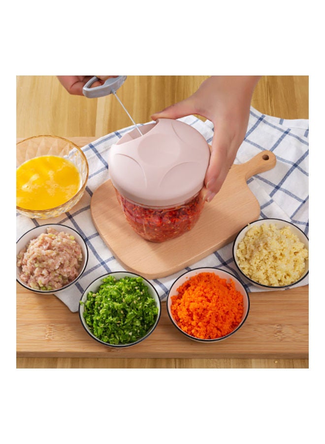 SAPU Multifunctional Hand-Held Vegetable Cutter Pink/Clear  - Image 2