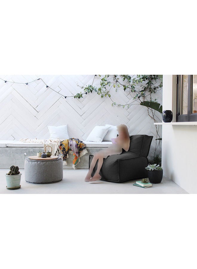 REGAL IN HOUSE Linen Bean Bag Dark Grey 90x90x90cm  - Image 3