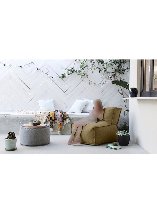 REGAL IN HOUSE Linen Bean Bag Microfiber Filler Oily Green 60 x 60 x 60cm  - Image 3