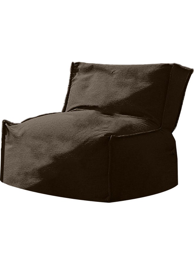 REGAL IN HOUSE Linen Bean Bag Microfiber Filler Deep Brown 80 x 80 x 80cm  - Image 1