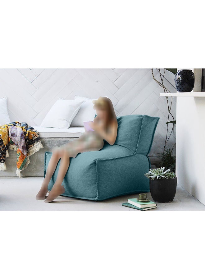REGAL IN HOUSE Linen Bean Bag Microfiber Filler Light Blue 80 x 80 x 80cm  - Image 2