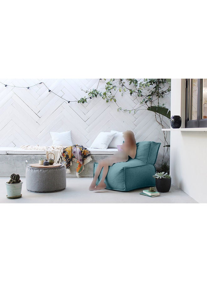 REGAL IN HOUSE Linen Bean Bag Microfiber Filler Light Blue 80 x 80 x 80cm  - Image 3