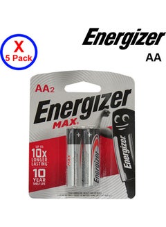 5 Pack Of 2-Piece AA Battery multicolour - v1604316292/N39466340A_1