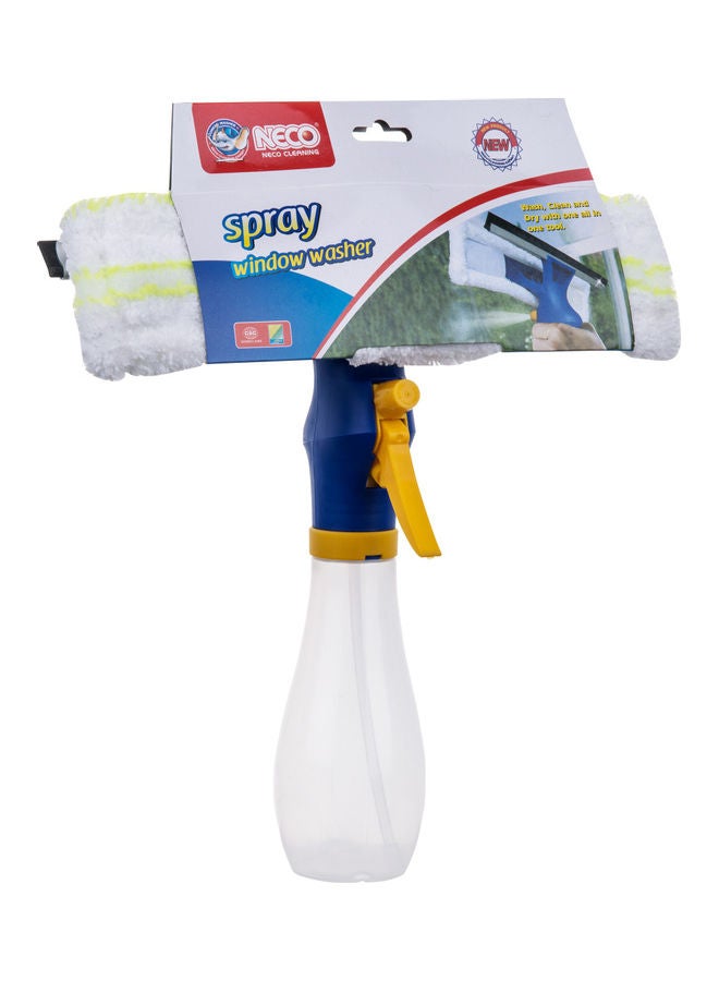 Neco 3-In-1 Window Glass Cleaner Spray Pump Mop White/Blue/Yellow 25cm - Image 1