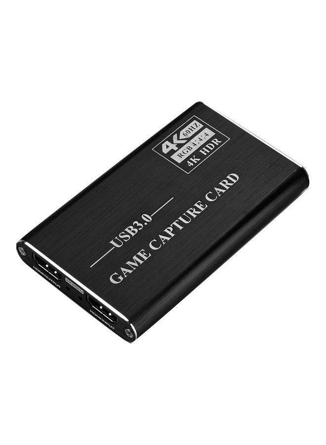 4K USB3.0 to HDMI Game Streaming Live Stream Broadcast Video Capture Card Dongle Silver Grey - Image 1