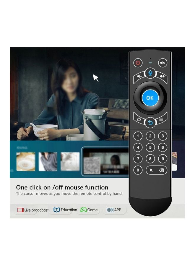 Generic - G21 Pro 2.4G Wireless Gyro IR Learning Voice Remote Control for X96 Mini H96 Max Black - Image 1