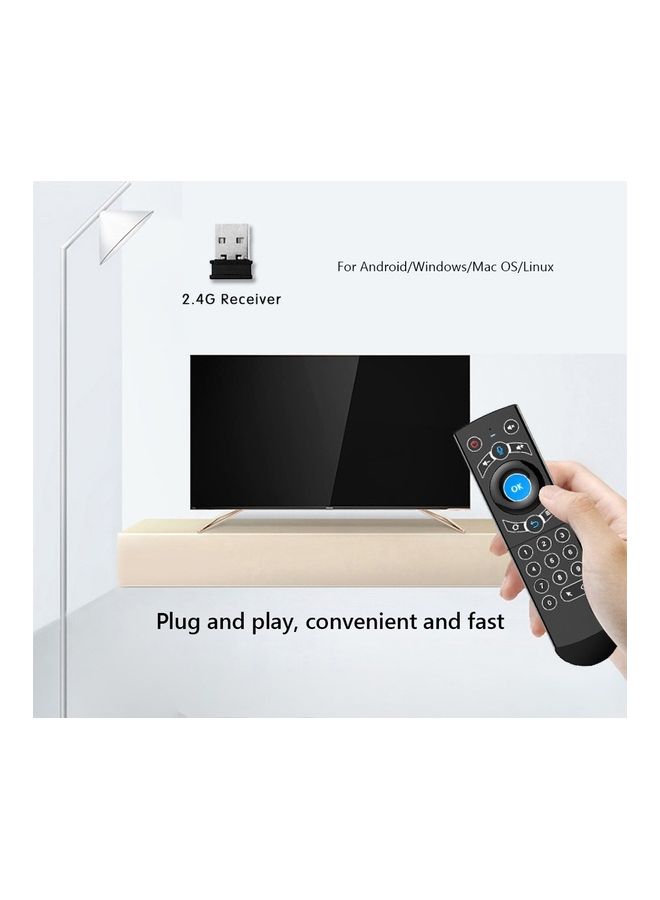Generic - G21 Pro 2.4G Wireless Gyro IR Learning Voice Remote Control for X96 Mini H96 Max Black - Image 1