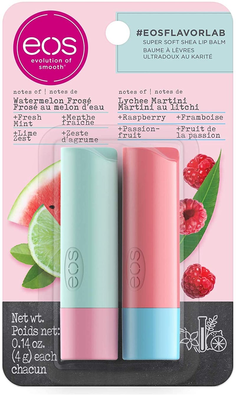 EOS Twin Lip Balm Stick - Watermelon Frozen And Lychee Martini 8grams - Image 1