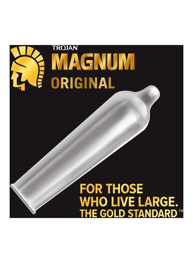 مجموعة واقيات ذكرية ماجنوم أصلية بمادة مزلّقة ومقاس كبير - Image 2